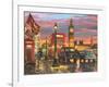 Raining Parliament Square (Variant 1)-Dominic Davison-Framed Art Print