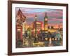 Raining Parliament Square (Variant 1)-Dominic Davison-Framed Art Print