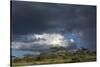 Rainstorm approaching Ndutu, Ngorongoro Conservation Area, Serengeti, Tanzania.-Sergio Pitamitz-Stretched Canvas