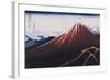 Rainstorm Beneath the Summit (The Black Fuji)-Katsushika Hokusai-Framed Giclee Print