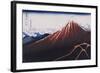 Rainstorm Beneath the Summit (The Black Fuji)-Katsushika Hokusai-Framed Giclee Print