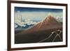 Rainstorm Beneath the Summit-Katsushika Hokusai-Framed Giclee Print