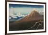 Rainstorm Beneath the Summit-Katsushika Hokusai-Framed Giclee Print