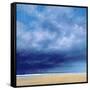 Rainstorm Off Holkham Beach-Derek Hare-Framed Stretched Canvas