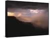 Rainstorm over the Grand Canyon at Sunset, Grand Canyon NP, Arizona-Greg Probst-Framed Stretched Canvas