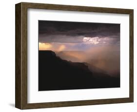 Rainstorm over the Grand Canyon at Sunset, Grand Canyon NP, Arizona-Greg Probst-Framed Photographic Print