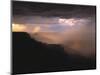 Rainstorm over the Grand Canyon at Sunset, Grand Canyon NP, Arizona-Greg Probst-Mounted Photographic Print