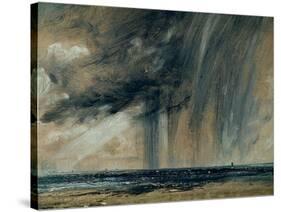 Rainstorm over the Sea, C.1824-28 (Oil on Paper Laid on Canvas)-John Constable-Stretched Canvas