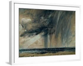 Rainstorm over the Sea, C.1824-28 (Oil on Paper Laid on Canvas)-John Constable-Framed Giclee Print