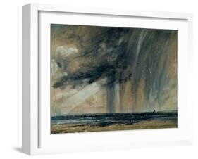 Rainstorm over the Sea, C.1824-28 (Oil on Paper Laid on Canvas)-John Constable-Framed Giclee Print