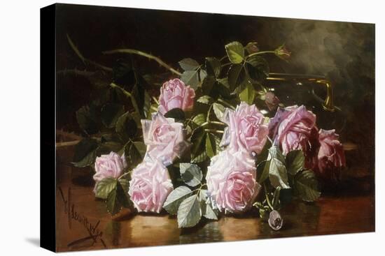 Rainwashed Roses-Edward Chalmers Leavitt-Stretched Canvas