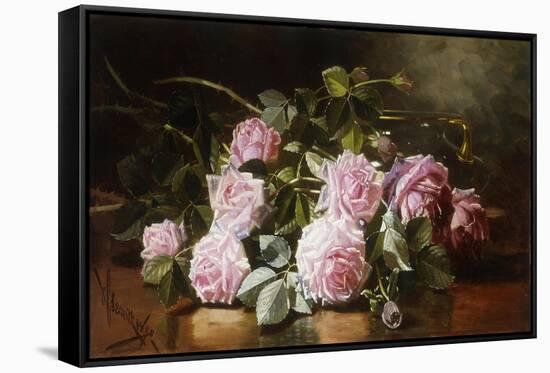 Rainwashed Roses-Edward Chalmers Leavitt-Framed Stretched Canvas