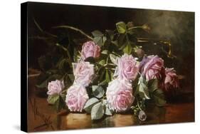 Rainwashed Roses-Edward Chalmers Leavitt-Stretched Canvas