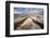 Rainwater creates a creek on Salt Flats. Death Valley, California.-Tom Norring-Framed Photographic Print