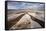 Rainwater creates a creek on Salt Flats. Death Valley, California.-Tom Norring-Framed Stretched Canvas