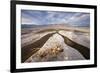 Rainwater creates a creek on Salt Flats. Death Valley, California.-Tom Norring-Framed Premium Photographic Print