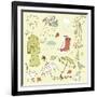 Rainy Autumn Days Doodles-Alisa Foytik-Framed Art Print