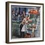 "Rainy Barbecue", July 28, 1951-Constantin Alajalov-Framed Giclee Print