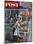 "Rainy Barbecue" Saturday Evening Post Cover, July 28, 1951-Constantin Alajalov-Mounted Giclee Print