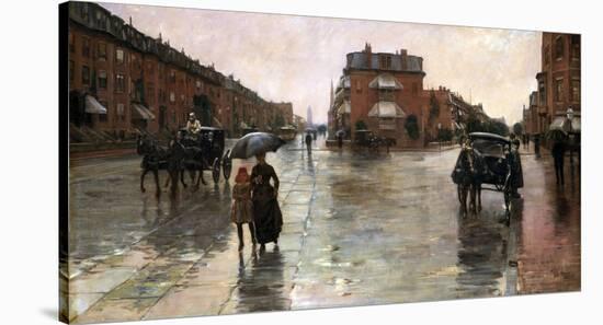 Rainy Day, Boston, 1885-Childe Hassam-Stretched Canvas