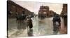 Rainy Day, Boston, 1885-Childe Hassam-Stretched Canvas