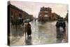 Rainy Day, Boston, 1885-Childe Hassam-Stretched Canvas