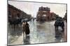 Rainy Day, Boston-Childe Hassam-Mounted Giclee Print