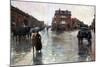 Rainy Day, Boston-Childe Hassam-Mounted Premium Giclee Print