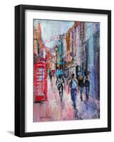 Rainy Day, Carnaby Street-Sylvia Paul-Framed Giclee Print