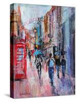 Rainy Day, Carnaby Street-Sylvia Paul-Stretched Canvas