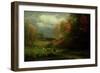 Rainy Day in Autumn, Massachusetts, 1857-Albert Bierstadt-Framed Giclee Print