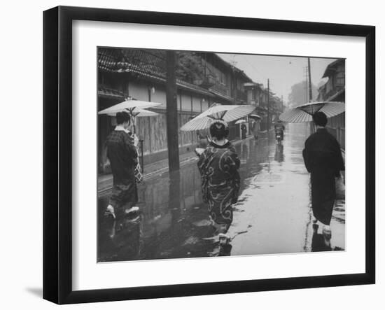 Rainy Day in Kyoto-Eliot Elisofon-Framed Photographic Print