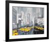 Rainy Day New York-Geoff King-Framed Giclee Print