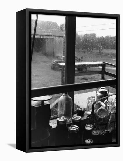 Rainy Day on a Farm-Jack Delano-Framed Stretched Canvas