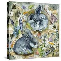 Rainy Day Rabbits-Wyanne-Stretched Canvas