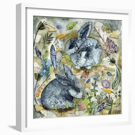 Rainy Day Rabbits-Wyanne-Framed Giclee Print