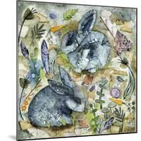 Rainy Day Rabbits-Wyanne-Mounted Giclee Print