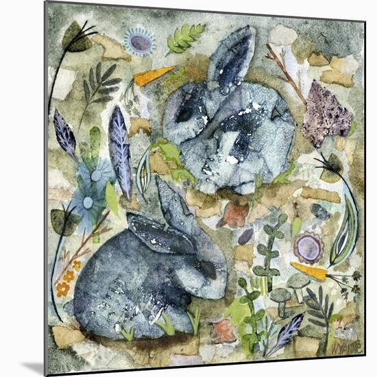 Rainy Day Rabbits-Wyanne-Mounted Giclee Print