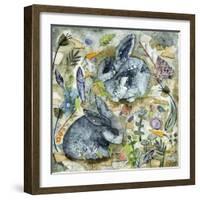 Rainy Day Rabbits-Wyanne-Framed Giclee Print