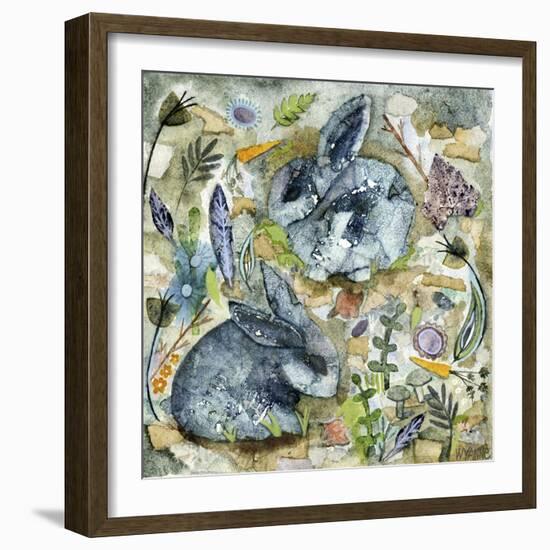 Rainy Day Rabbits-Wyanne-Framed Giclee Print