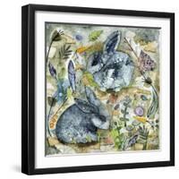 Rainy Day Rabbits-Wyanne-Framed Giclee Print