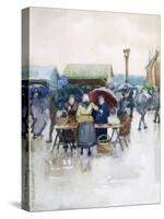 Rainy Day: The Fish Market-Maurice Brazil Prendergast-Stretched Canvas