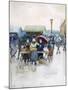 Rainy Day: The Fish Market-Maurice Brazil Prendergast-Mounted Giclee Print