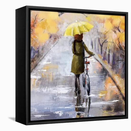 Rainy Day-Boho Hue Studio-Framed Stretched Canvas