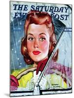 "Rainy Drive," Saturday Evening Post Cover, December 7, 1940-Emery Clarke-Mounted Giclee Print
