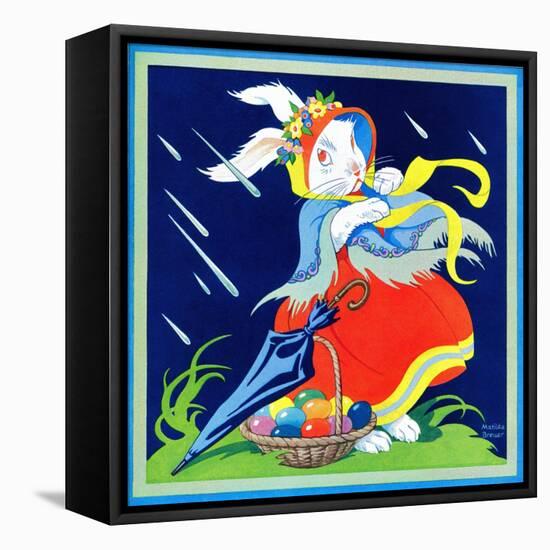 Rainy Easter Greetings - Child Life-Matilda Breuer-Framed Stretched Canvas