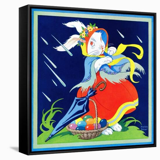 Rainy Easter Greetings - Child Life-Matilda Breuer-Framed Stretched Canvas