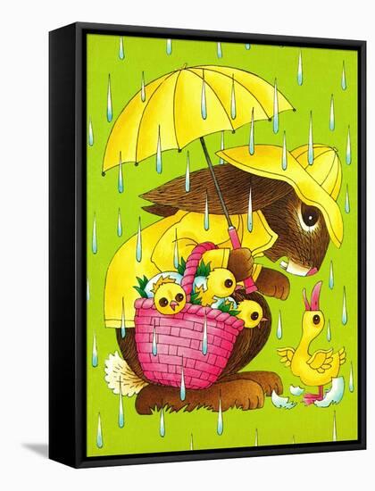 Rainy Easter - Playmate-Art Wallower-Framed Stretched Canvas