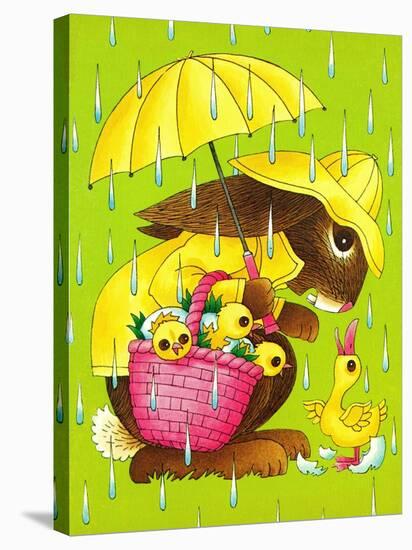 Rainy Easter - Playmate-Art Wallower-Stretched Canvas