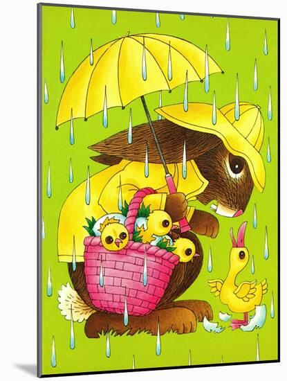 Rainy Easter - Playmate-Art Wallower-Mounted Giclee Print